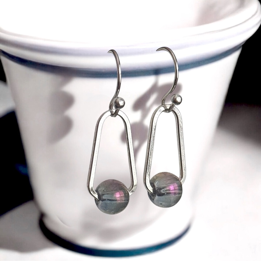 5 For $25💫Iridescent Glass Bead Alternative Dangles